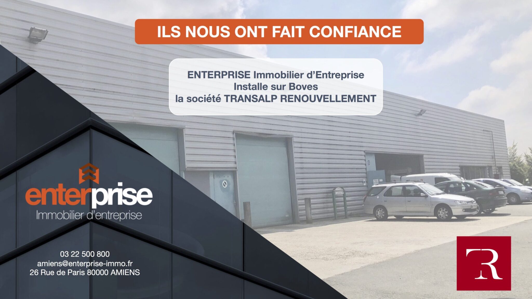 ENTERPRISE Immobilier d'Entreprise conseille et installe TRANSALP RENOUVELLEMENT