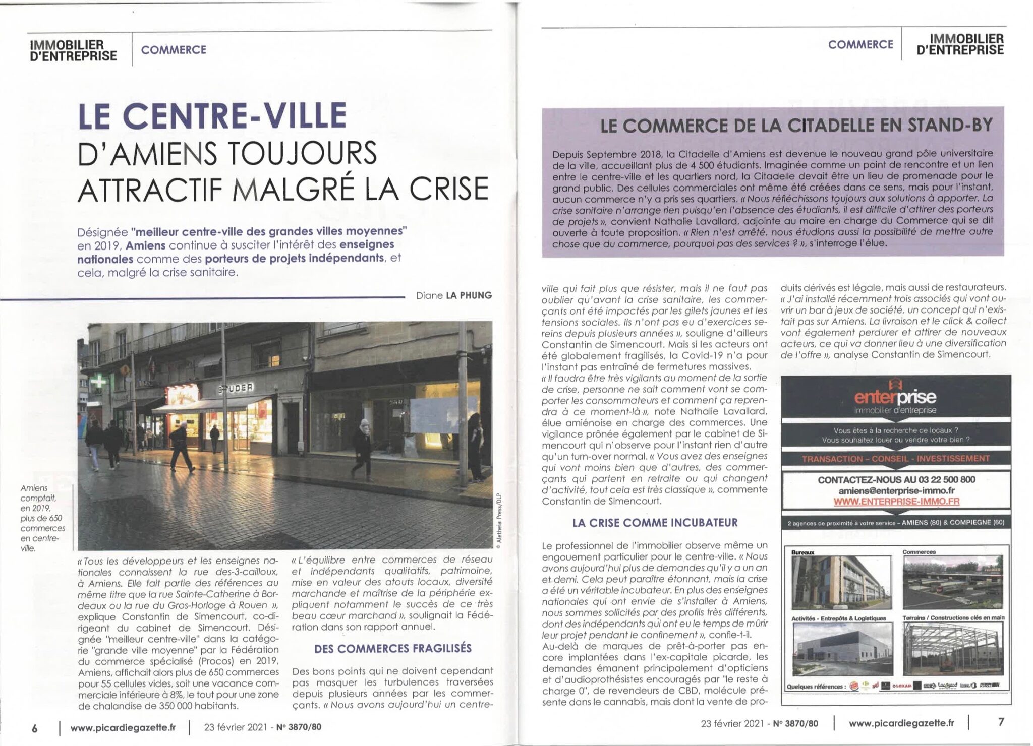 ENTERPRISE Immobilier d'Entreprise est dans Picardie La Gazette